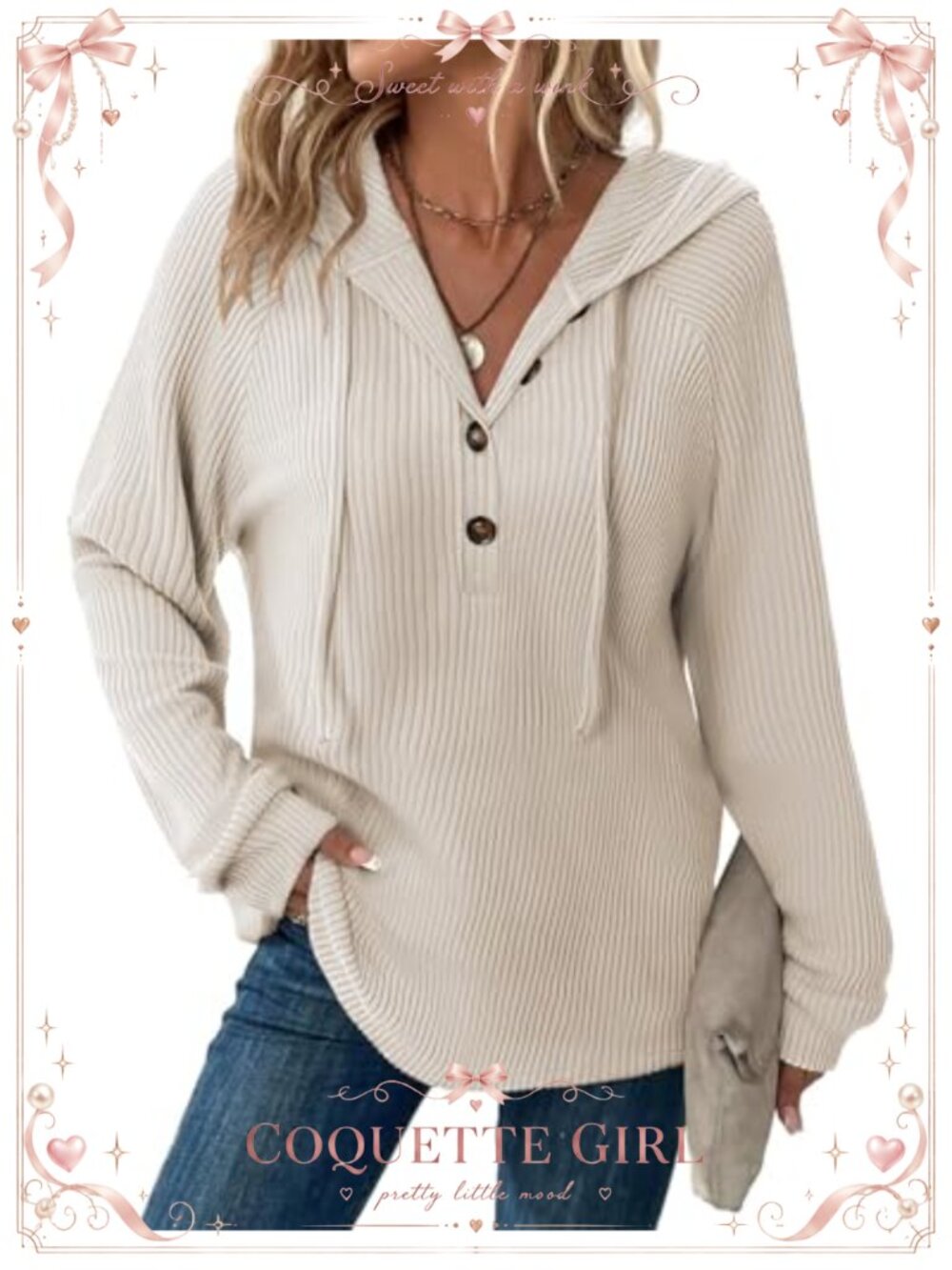 Womens Fuzzy Rib Knit Hoodie Tunic Top Long Sleeve Drawstring